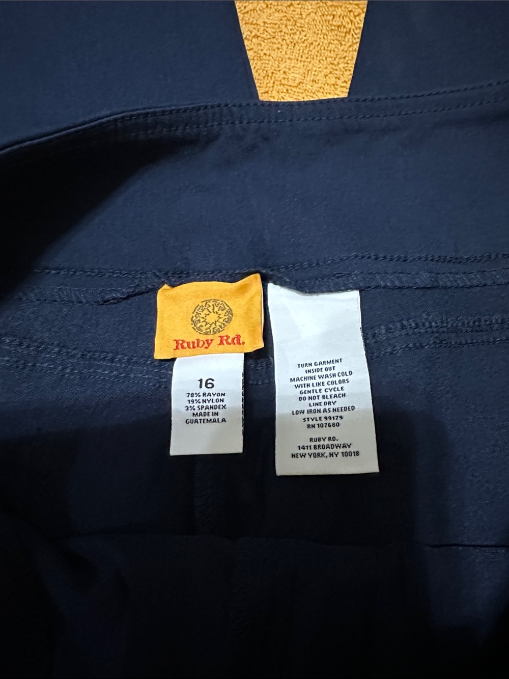 Ruby Rd. Navy Blue Capris - Picture 4 of 6
